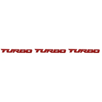 3X TURBO Univerzálny Auto, Motocykel, Auto 3D Kovový Znak, Odznak Odtlačkový Nálepka, Červené