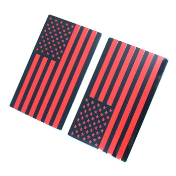 2 Ks Červená Čierna USA Americká Vlajka Kovové Znak F150 Auto Dvere, Blatník Zadný Kufor, zadné dvere Odznak