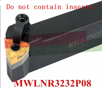 MWLNR3232P08 W-Typ CNC sústruhov Obrábacie stroje, Sústružnícke Rezné Nástroje Vonkajšej Otočením Držiaka Nástroja 32*32*170 mm