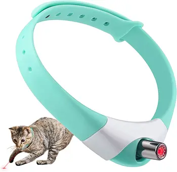 Nositeľné Automatické Hračiek pre Mačky s LED Svetlá, Elektrické Inteligentné, Zábavné Golier pre Mačiatka, Interaktívnych Hračiek pre Mačky, Pet Cvičenie Hračky