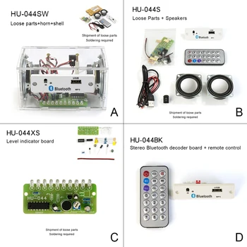 Bezdrôtový Reproduktor DIY Kit Stereo Zvuk Bluetooth-kompatibilné Diaľkové Ovládanie, Reproduktory, Takže Nastaviť Remeselné Príslušenstvo Typ