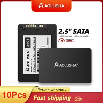 10Pcs AOLUSKA 2.5 SATA3 dokonca vzal 120 gb SSD 128 gb kapacitou 240GB 256 GB ssd (Solid State Drive 480GB 500GB 512 gb diskom 1 TB 2TB Pevný Disk Pre Prenosné Desktop HDD