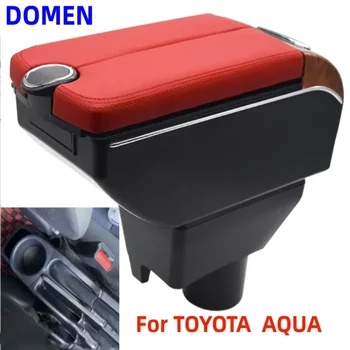 Nová TOYOTA AQUA opierkou box Toyota Aqua strednej auto opierkou box úložný box stredovej konzoly príslušenstvo USB Nabíjanie