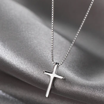 Krížik Prívesok Náhrdelník pre Mužov, Ženy Minimalistický Šperky Muž Žena Modlitba Náhrdelníky Chokers Módne Šperky Darček