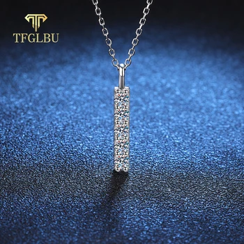 TFGLBU 0.5 CTTW Certifikované Výborný Strih Moissanite Prívesok pre Ženy S925 Mincový Striebro Náhrdelník Elegantné Trblietavé Diamantové Šperky