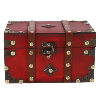 Retro Pokladom, Vinobranie Drevený Úložný Box Antický Štýl Šperky Organizér na Šperky Box Trinket Box Malý