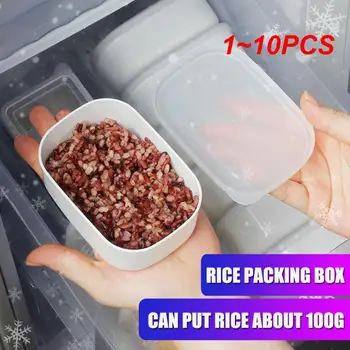 1~10PCS Chladničke Čerstvé-vedenie Box Stravy Box Mini Obed Nádoby na Uskladnenie Potravín Bento Box Microwae Kúrenie Protišmykové Zapečatené