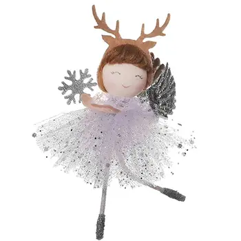 Vianočné Angel Girl Elegantný Prívesok Antler Styling Anjel Ozdoby Na Vianoce, Vianočné Dekorácie Na Vianočný Stromček Plášť