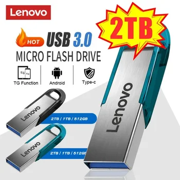 Lenovo Kovov U Disk 2 TB Portable Pero Disk 1 TB vysokorýchlostné USB 3.0 Rozhranie Nepremokavé 512 gb diskom 128 gb kapacitou 256 GB Memoria Usb Flash Disk