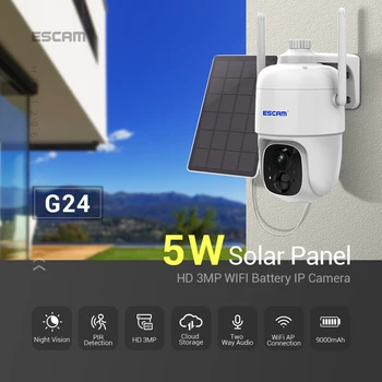 Wifi Solárne Fotoaparát H. 265 3MP Cloud Sledovania Bezdrôtová IP Kamera, 4x Digitálny Zoom AI Ľudských Detekcie Dual Zdroj Svetla VicoHome