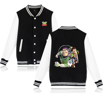 Disney Toy Story Buzz Lightyear Baseball Jacket Muži Ženy Hip Hop Harajuku Bundy Streetwear Chlapci Dievčatá Voľné College Coats