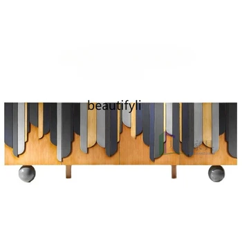 Masívneho Dreva Sideboard Vstup Kabinet Umenia Dizajnér Model Skrinky Strane Kabinetu Taliansky Kuriozita Kabinet Moderného Svetlo Luxusné Skladovanie