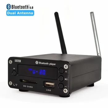 L7 HiFi Bluetooth 5.0 Prijímač DAC Stereo Audio Predzosilňovač USB Prehrávač Hudby FM Rádio Headphone Amp Podporuje U-Disk SD Pevného Disku