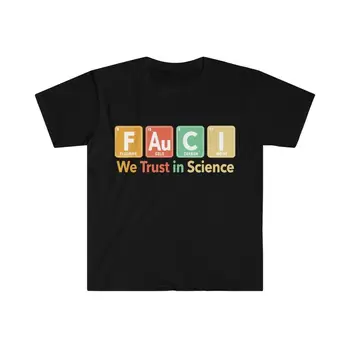 FAuCI Veríme V Oblasti Vedy T Shirt Periodickej Tabuľke Prvkov Chémie Dr Fauci Čaj