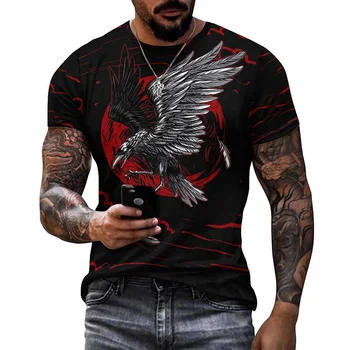 2023 Letné Nový Raptor 3D Vytlačené T Shirt Vzor pánske T-shirt dámske Oblečenie, Športové oblečenie, Streetwear Top Harajuku Tees Móda