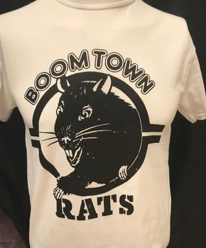 Späť na Boomtown THE BOOMTOWN RATS Kapela Tričko Klasické Biele Unisex S-5XL NE2281 dlhé rukávy