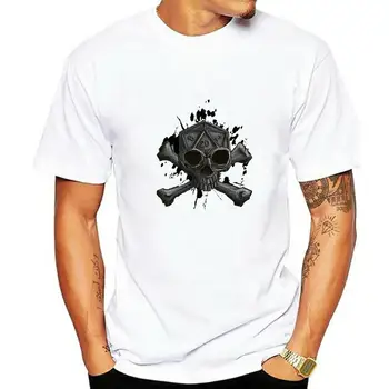 Dvadsať Stranný Kocky Lebka - D20 Skull & skríženými hnátmi YouthsBoys T-shirt od FatCuckoo - YTS2200 klasické posádky krku mužov tričko