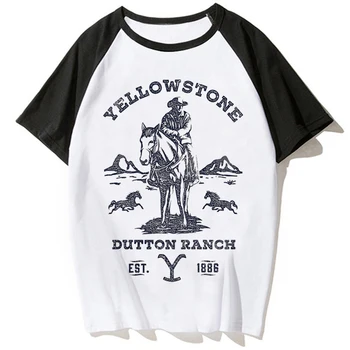 Yellowstone t shirt ženy komické top žena Japonský oblečenie