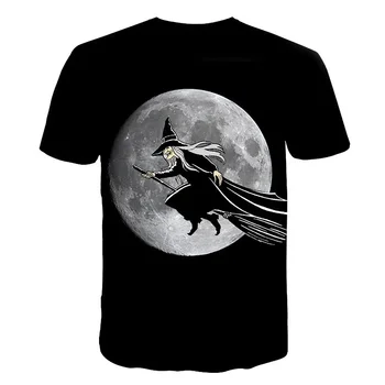 3d Čarodejnice T-Shirt Mužov A Žien Halloween Kostým Čarodejnice Zábavné Tekvica Tlač Vzor Cosplay Muži A Ženy Rovnaké Voľné Tričko