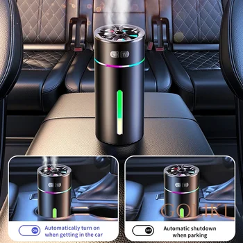 Auto Zvlhčovač Nabíjateľná Inteligentné Stlmiť Farebné Okolitého Svetla, USB Portable Air Vôňa Difúzor Pre Vozidla EssentialOil