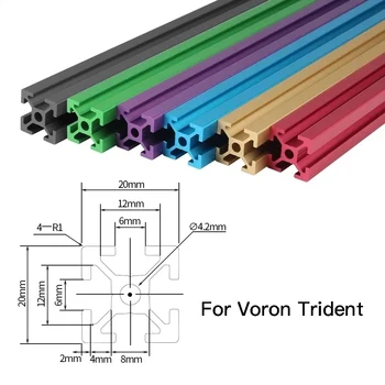 Voron Trident Hliníkové extrudované profily Lineárne Železničnej 350 mm 300 mm pre DIY VORON Trident 3D Tlačiarne Workbench CNC