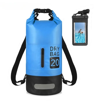 Nepremokavé Suchý Vak 10 L/20L Roll-Top Dry Bag Batoh w Vodotesný Telefón puzdro pre Kayaking Člnkovanie, Plávanie Príslušenstvo