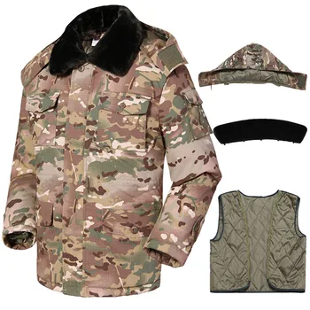 2 in1 Camo Armády Bundy + Odnímateľná podšívka Taktické Parkas Vojenské Teplé Kapucňou Bundy Nepremokavé Lov Coats Mužov Oblečenie