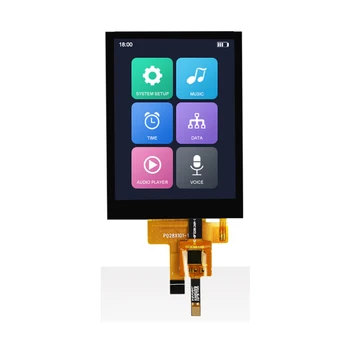 2.8 palcový displej kapacitné dotykový displej TFTLCD priehľadný LCD displej konfigurácia obrazovky SPI rozhranie plne farebný displej