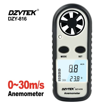 DZYTEK Prenosné Anemometer Mini Rýchlosť Vetra Rozchod Meter Anemometro Windmeter 0-30 m/s LCD Digitálny Ručné Meranie Nástroja