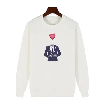 Mister San Valentinom Biela Gluck Je Mať Môj obrázok, mikiny okolo krku s kapucňou, bavlna hrubý sveter s kapucňou, pánske oblečenie